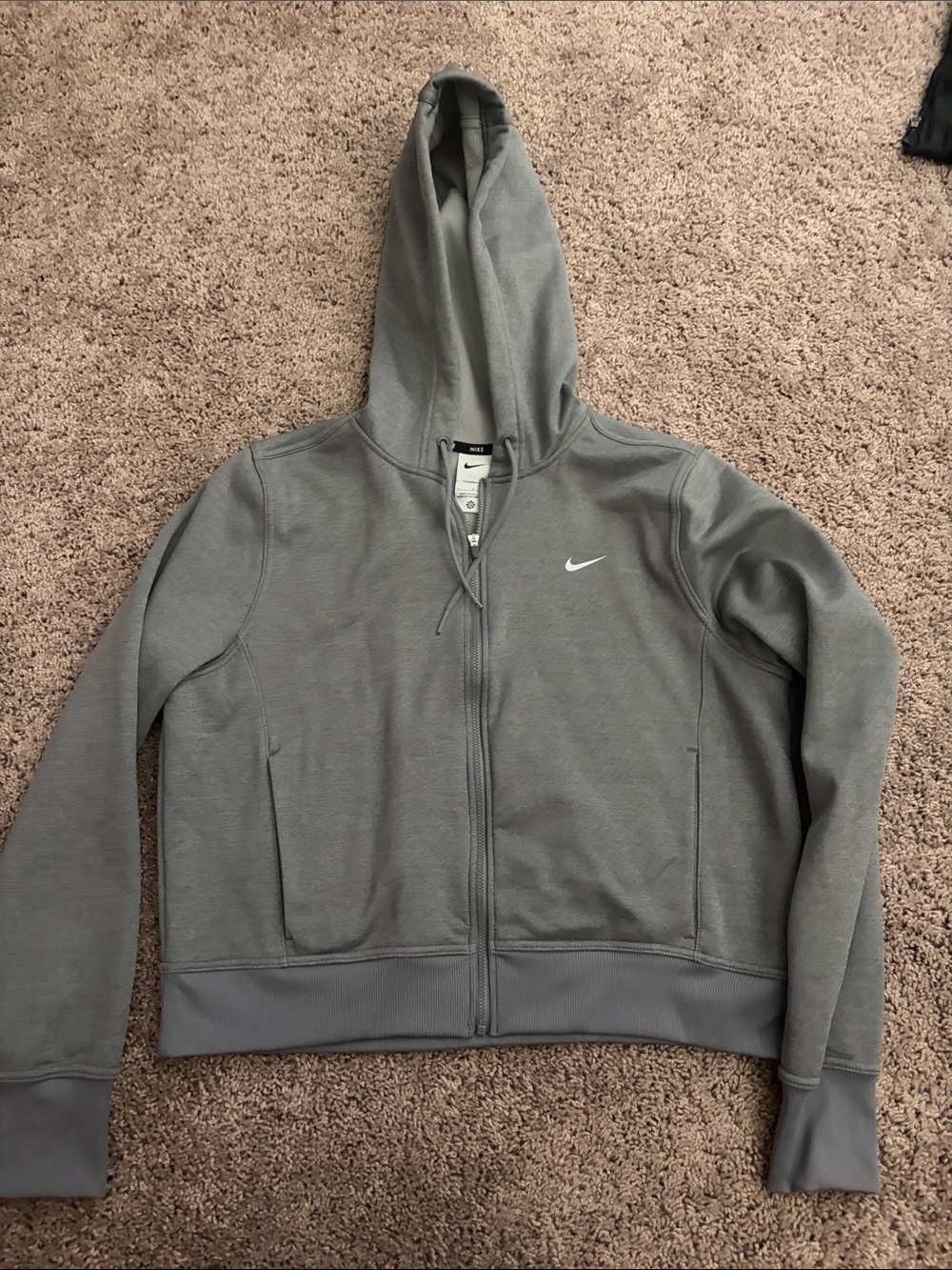 Nike Women's Gray Zip-Up Hooded Jacket